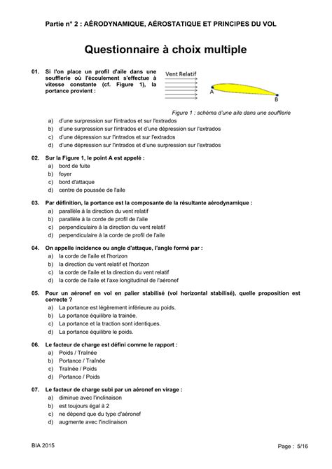 questionnaire à choix multiple.